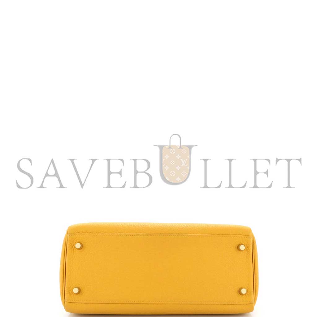 HERMÈS KELLY 28 AMBER YELLOW WITH GOLD HARDWARE (28*22*10cm) 